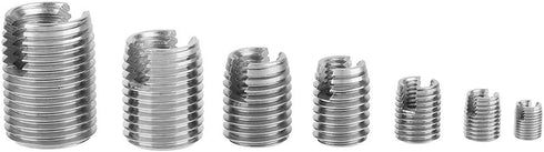 50Pcs Stainless Steel Inner Thread Self Tapping Inserts Set - Thread Reinforce Repair Tool with Storage Case