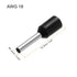uxcell 2000 Pcs Insulated Ferrule Wire Connector Electrical Crimp Terminal 18 AWG for Electrical Projects Black