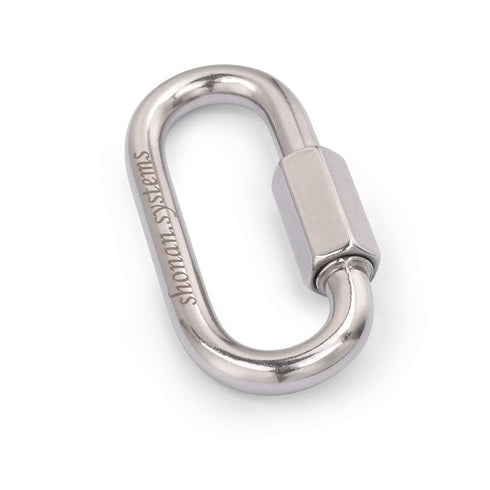 SHONAN 2.3 Inch Stainless Steel Chain Quick Links, 5 Pack Locking Carabiners and Chain Hooks, 650 Lbs Capacity