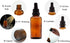 YIZHAO Amber Glass Dropper Bottle 2oz, 6 Pcs for Essential Oils and Laboratory Use
