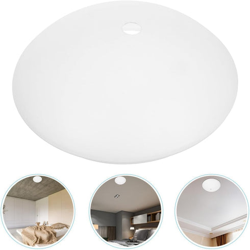 10.62In Bulb SOLUSTRE Round Ceiling Light Cover Plastic Lamp Shade Replacement with Hole for Soft Light Diffusion
