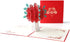 Valentines Day Card for Her - 3D Rose Bouquet Pop Up Card with Envelope, Gift for Him (Pack of 1)