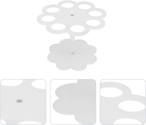 8-Hole Acrylic Cone Holder for Ice Cream Display - Stand for Parties and Restaurants