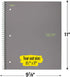 Five Star Spiral Notebook, 5 Subject, Wide Ruled Paper, 200 Sheets, 10-1/2" x 8", Gray (73200)