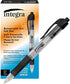 Integra Gel Pen, Retractable, Comfort Grip, 0.7mm Point, Black (Pack of 12)
