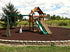 Swing-Sets, (40 LBS 1.55 Playsafer Rubber Mulch Nuggets Protective Flooring for Playgrounds, Play Areas