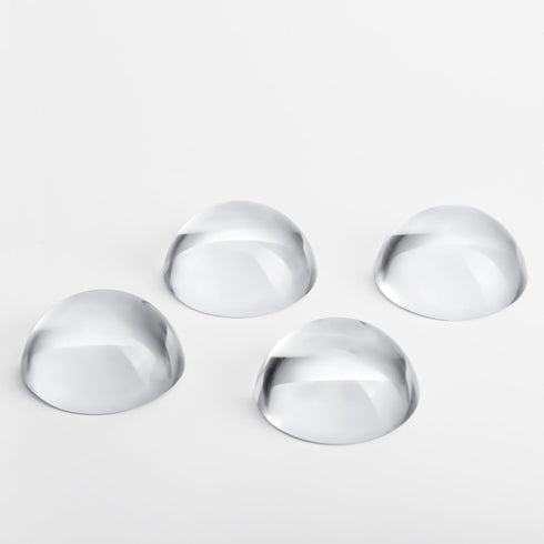 QFkris 4Pcs 1.9inch Crystal Dome Magnifying Paperweight, Clear Distortion-Free Optics Convex Lens