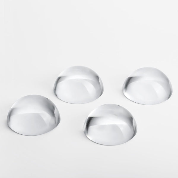 QFkris 4Pcs 1.9inch Crystal Dome Magnifying Paperweight, Clear Distortion-Free Optics Convex Lens