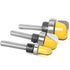 Yakamoz 3Pcs 1/4 Inch Shank Bowl and Tray Template Router Bit Set with Ball Bearing for Woodworking Tool