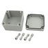 YXQ 100 x 100 x 75mm Electrical Project Case Junction Box IP65 Waterproof ABS DIY Power Outdoor Enclosure Gray (4 x 4 x 3 inches)