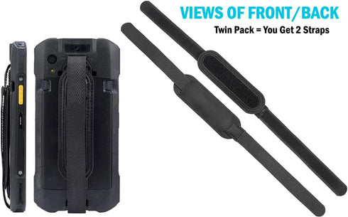 Nakedcellphone Pack: TC21 TC22 TC26 TC27 TC53 TC58 TC73 TC78 (2 Twin Hand Strap for Zebra Mobile Computer Scanner