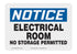 Accuform MELC801VP Plastic Safety Sign, Notice Electrical Room NO Storage Permitted, 7" x 10"