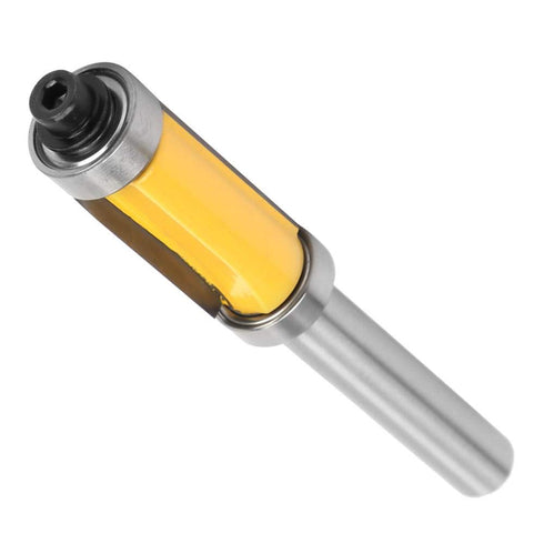 YWBL-WH Milling Cutter - 8mm Shank Pattern Router Bit Double Bearing Flush Trim Woodworking Tool with Anti-kickback