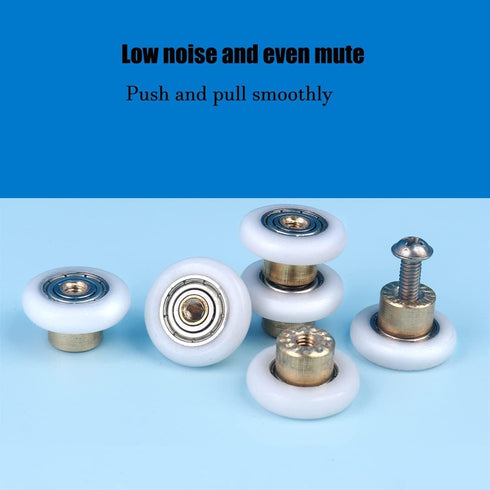 4X Replacement Shower Door Rollers/Runners/Wheels, 19mm Diameter