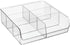 6 Closets, mDesign Plastic Home Office Wide Bin Organizer with Compartments for Cabinets, Drawers, Desks, Tables