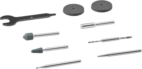 Dremel 735-01 Glass Etching Rotary Tool Accessories Kit - 8 Piece Set - includes Grinding Stones, Polishing Disc, and Diamond Drill Bit, Blue
