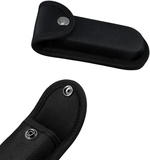 Pocket Holder Nylon Folding Knife Sheath Holster with Belt Loop, 4pcs Black