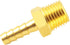 Brass 1/4" Barb x 1/4" NPT Male Pneumatic Air Hose Fittings with Hose Clamps (Pack of 5)
