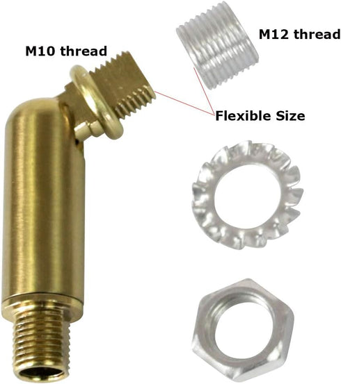 1 MELUCEE Brass Sloped Ceiling Adapter for Chandeliers Pendant Lights Pcs, Suitable for Vaulted or Angled Ceilings