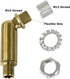 1 MELUCEE Brass Sloped Ceiling Adapter for Chandeliers Pendant Lights Pcs, Suitable for Vaulted or Angled Ceilings