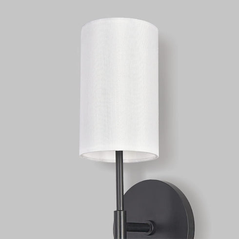 1 Pack) Modern Wall Light Fixtures, Soft Black Vanity Lights for Bathroom, Metal Sconces Wall Lighting with Fabric