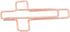 Fdit 100PCS Cross Paper Clips, Rose Gold Metal Clamps for Document Sorting & Organizing at Office, School