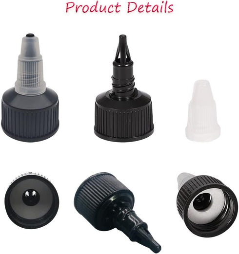 Wzttdm 40 24/410 0.115 Pcs Natural Twist Bottle Caps - Squeeze Bottle Replacement Caps with Orifice Hole