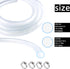 PVC Tubing 3/8" ID x 1/2" OD - 50 ft Clear Vinyl Tubing with 4 Stainless Clamps, Low Pressure Flexible PVC Tube, Lightweight Plastic Vinyl Hose for Transfer Water Air Oil. by YUBONCE