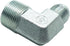 2 Pcs 1/2" Male JIC x 3/4" Male NPT Hydraulic Fitting, 37° Flare to 90° Elbow