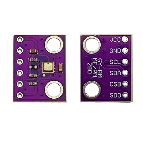 4Pcs GY-BME280-3.3 High Precision Altimeter Atmospheric Pressure Temperature and Humidity Sensor for Arduino