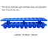 Plastic Test Tube Holder Rack for 5ml/10ml/15ml Tubes, Detachable,Holes 50(Blue Single)
