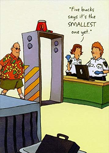 Designer Greetings Man at Airport Body Scanner : Smallest One Yet Risque