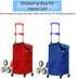 Generic 42L 600D Ultra-Lightweight Stair-Climbing Shopping Cart Bag for Removable Insulated Liner, Foldable Waterproof