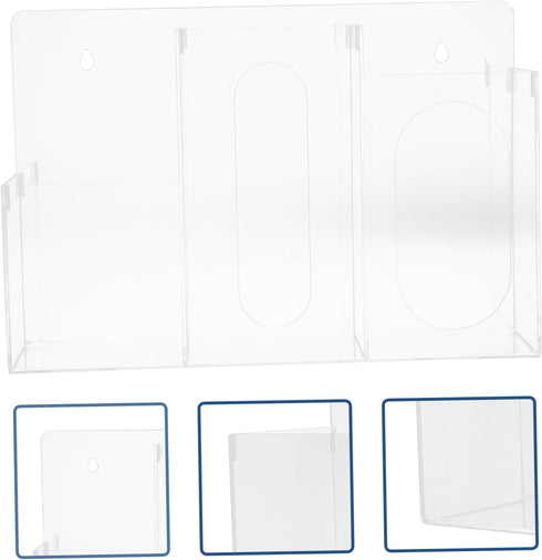 1pc Garneck Acrylic Storage Box Wipe Holder for Bathroom Tissue Box Punch Tissue Holder Hand Towel Storage Wall