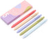 czxwyst Soft Touch Retractable Gel Ink Pens, 0.5mm Fine Point (Cute Colors 5-Pack)