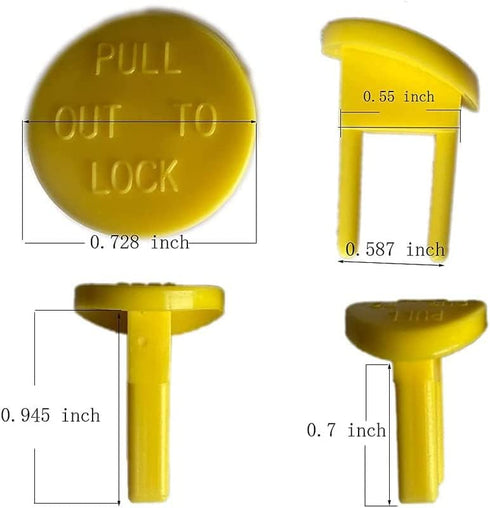 Yellow Safety Switch Key, Compatible with Craftsman Radial Arm Jointer Band Drill, 2pcs-pack