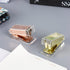 Yellow Gold Mini Stapler with Clear Acrylic Body, 18 Sheets Capacity, Cute Stapler for Office, School