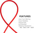 QuQuyi 3/8" (9mm) ID x 1/2" OD Red Silicone Vacuum Tubing Hose, High Temperature Food Grade, 9.84ft Length