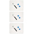 Charles Leonard Magnetic Dry Erase Board, Two Sided Plain/Plain, 9" x 12", Pack of 3