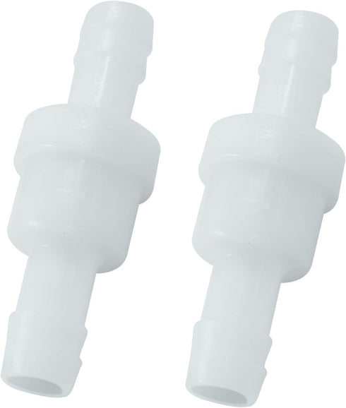 2 Pcs 3/8"(10mm) Plastic Check Valve Barb Hose, One Way Inline Non-Return Valve for Air, Water, Gas, Ozone Resistance