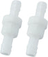 2 Pcs 3/8"(10mm) Plastic Check Valve Barb Hose, One Way Inline Non-Return Valve for Air, Water, Gas, Ozone Resistance