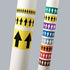INCOM Manufacturing Directional Pipe Flow Arrow Adhesive Tape, Yellow/Black, 1 inch x 108 ft