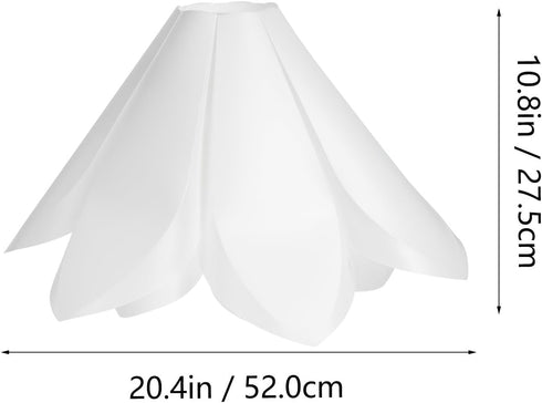 20.47X10.82In UKCOCO Lily Flower Lampshade Modern Woven Light Shade Decorative Cover for Home Floor and Table Lamps