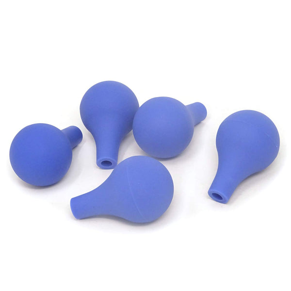 Honbay Laboratory Tool, 5PCS Blue Suction Ball Pipette Dropper Rubber Bulb, Fit for 3ml 5ml 10ml 15ml Pipettes