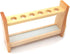 Wood Test Tube Rack Labs, Premium Wooden Holder for 6 Tube Capacity (0.7" (18mm) Holes)