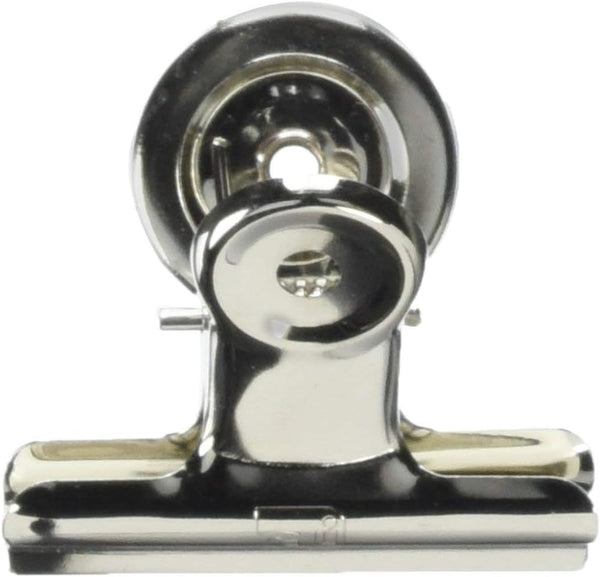 Charles Leonard Spring Clips, 2 Inch, Magnetic with Hanging Hole, Silver, 12-Pack (68520)