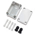 MAKERELE Waterproof Outside Electrical Box Grey 3.74 x2.56 x2.17 (956555mm) IP67 Small ABS Plastic Case with 2 NPT