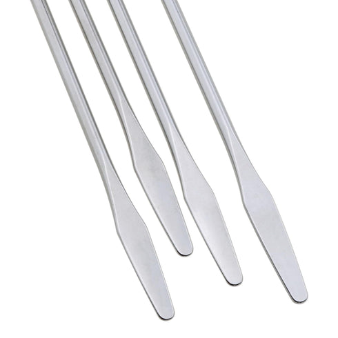 4PCS 150mm/5.9inch Miniature Dual Head Spatula, Semi Miniature Tapered Arrow Flat Head Silver Stainless Steel for