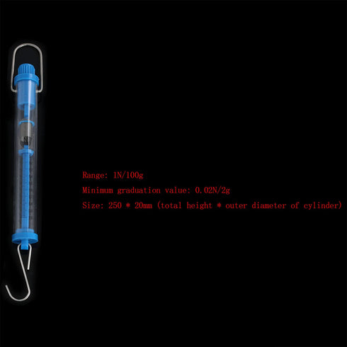Spring Scale TAODAN, 5PCS 5 Sizes Scientific Plastic Transparent Tubular Spring Balance, Hanging Tube Spring Scale