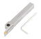 Accusize Industrial Tools 1/2'' Shank Heavy Duty Indexable Grooving/Cut-Off Holder, Nickel Plated with Carbide Insert